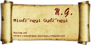Misángyi Gyöngyi névjegykártya