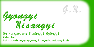 gyongyi misangyi business card