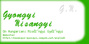 gyongyi misangyi business card